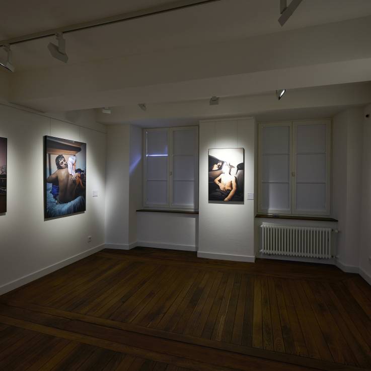 Installation view from the show Je est un autre at the Nationalmusée um Fëschmaart featuring works by Bruno Oliveira