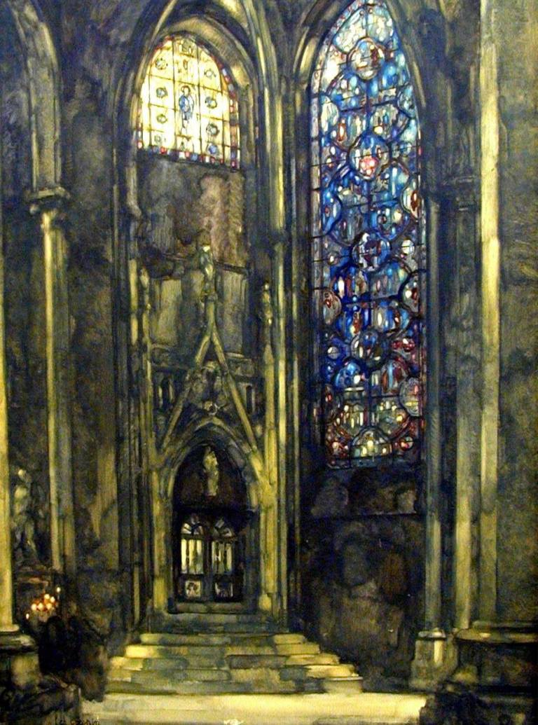 Louis Charles Crespin, Intérieur de la cathédrale de Chartres, 1875-1949