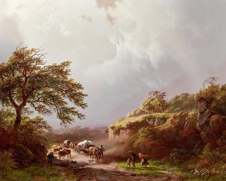 Barend Cornelis Koekkoek (1803-1862), Vue du château de Larochette, 2ème quart 19ème siècle, huile sur toile, 88 x 111.5 cm, collection MNAHA